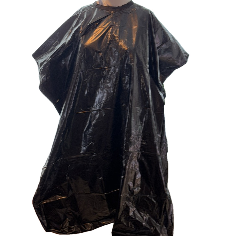 Regis Corp vinyl shampoo hair color cape Black 54”X36” NWT